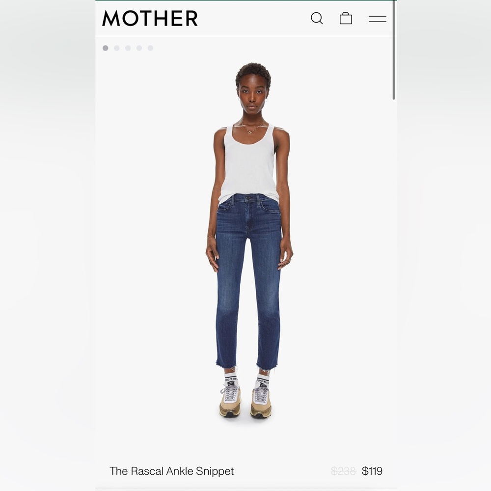 MOTHER Denim The Rascal Ankle Snippet